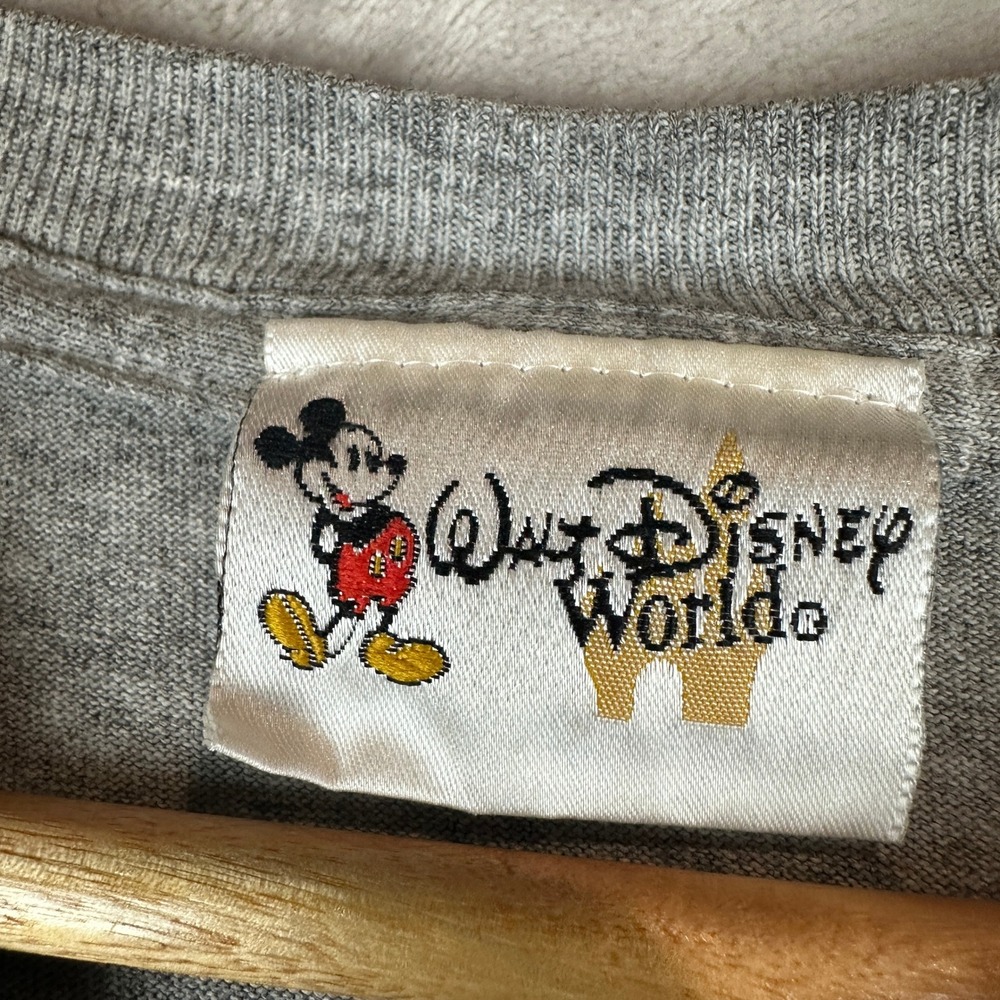 Walt Disney World Long Sleeve T Shirt American Flag Mickey Mouse Grey Size L‎ - Picture 3 of 9